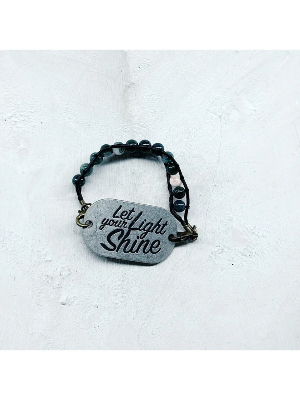 3038u. Green Stone Bracelet